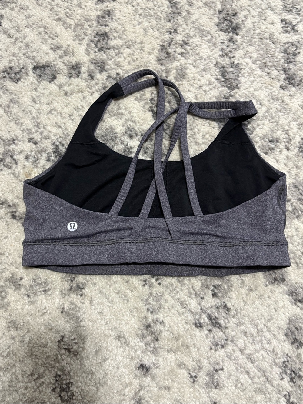 lululemon athletica Black & Charcoal Strappy Back Sports Bra